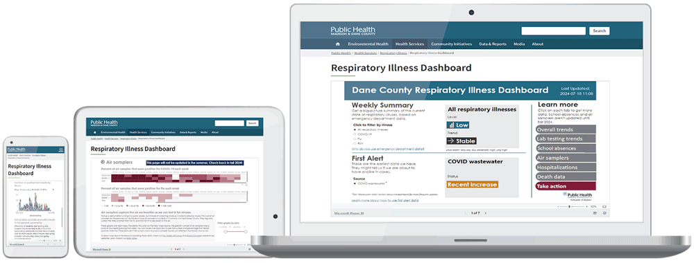 Public Health & Dane County Respiratory Illness Dashboard