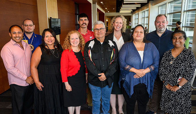 Left to right: Jon Audhya, Robert J. Smith, Jr., Carla Vigue, Jennifer Mnookin, Leelyn VanZile, Robert VanZile Jr., Amy Kind, Rachel DeCorah Toyebo, Kurt Zimmerman, and Jomol Mathew