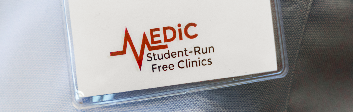 MEDiC student-run free clinics name badge