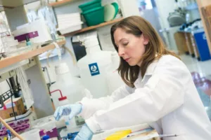 A scientist working in a laboratory